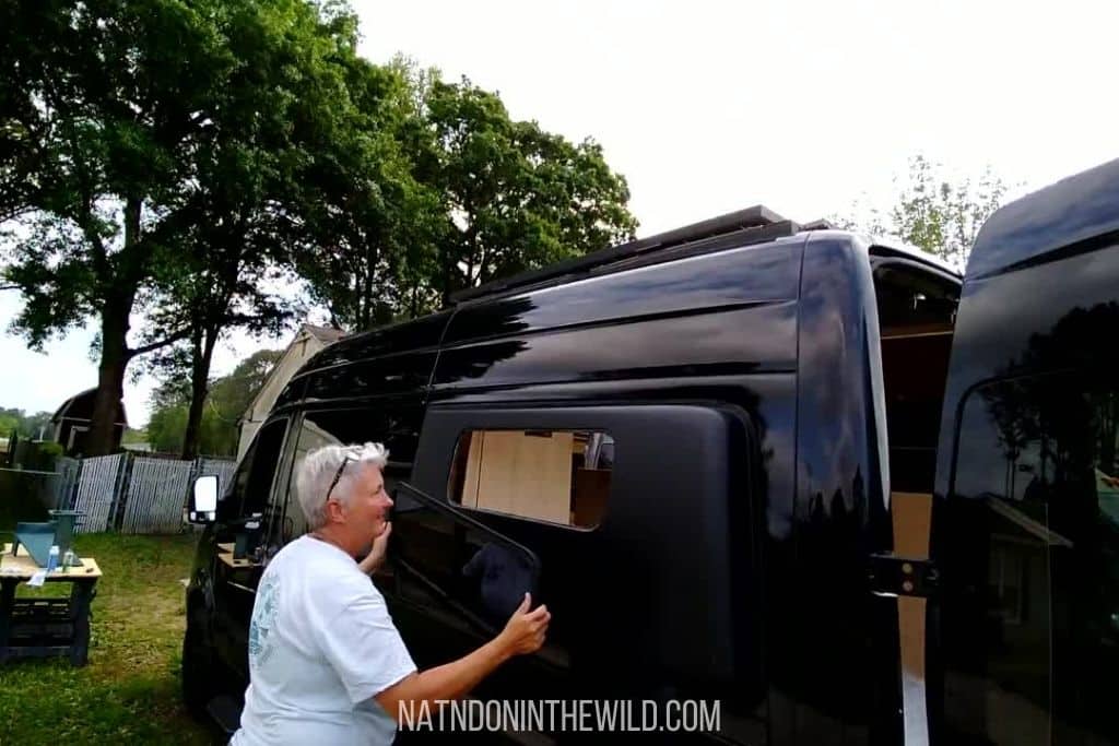 install slider windows in a van